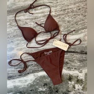NWT Cabana Del Sol Bikini With Sarong